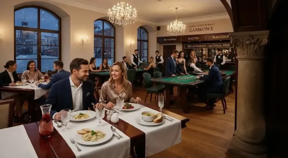 Stół ruletki z żetonami w Salon Privé
